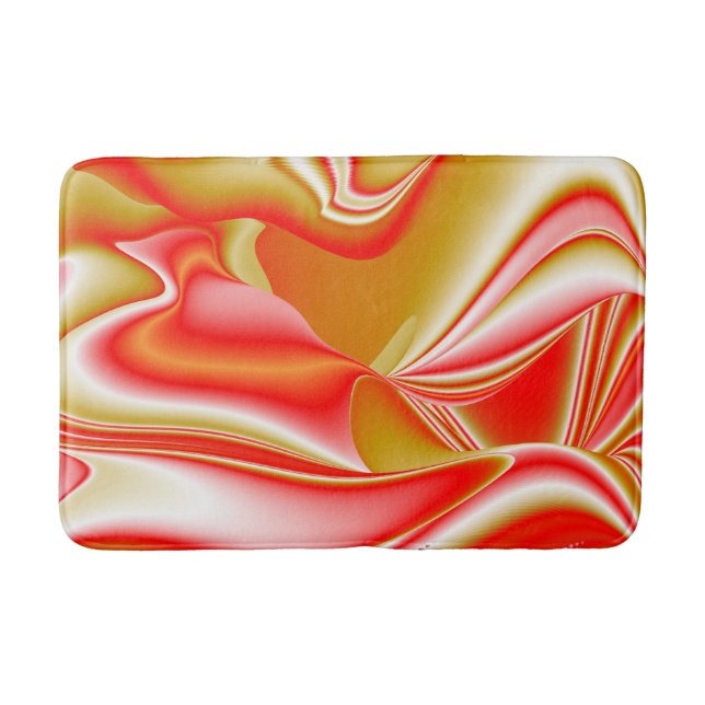 Love and Gold Abstract 3D Rainbowart Bath Mat (Front)