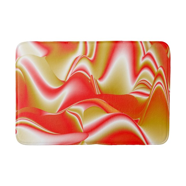 Love and Gold Abstract 3D Rainbowart Bath Mat (Front)