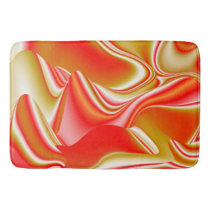 Love and Gold Abstract 3D Rainbowart Bath Mat