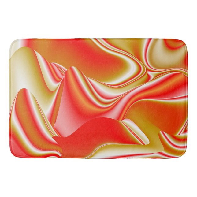 Love and Gold Abstract 3D Rainbowart Bath Mat (Front)