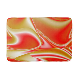 Love and Gold Abstract 3D Rainbowart Bath Mat