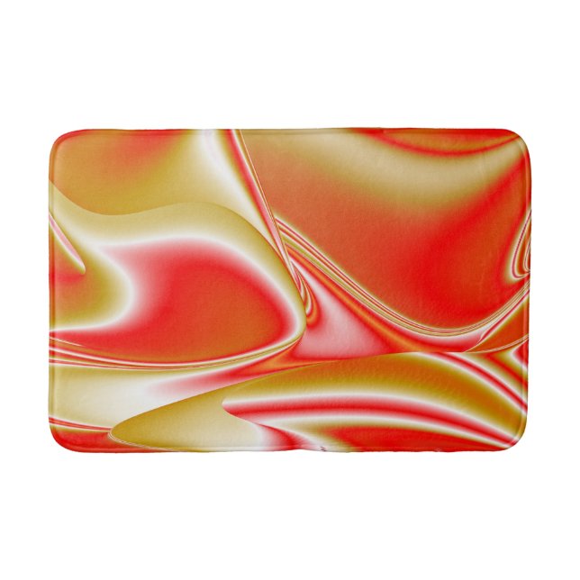 Love and Gold Abstract 3D Rainbowart Bath Mat (Front)