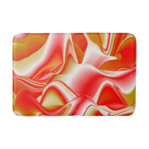 Love and Gold Abstract 3D Rainbowart Bath Mat