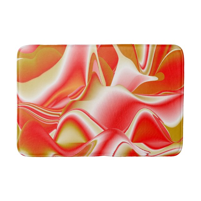 Love and Gold Abstract 3D Rainbowart Bath Mat (Front)