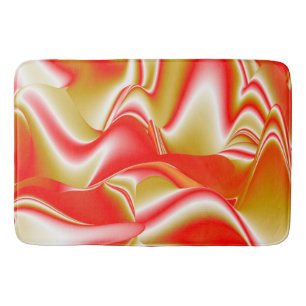 Love and Gold Abstract 3D Rainbowart Bath Mat