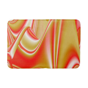 Love and Gold Abstract 3D Rainbowart Bath Mat