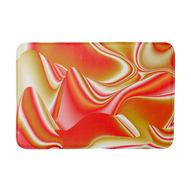 Love and Gold Abstract 3D Rainbowart Bath Mat (Front)