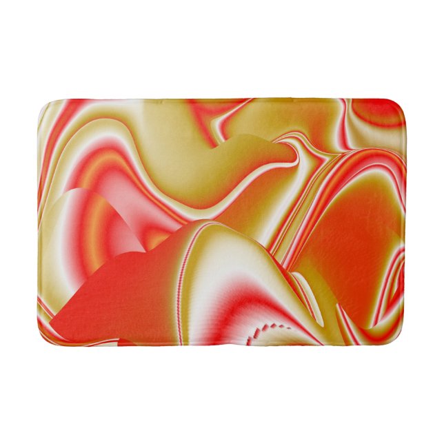 Love and Gold Abstract 3D Rainbowart Bath Mat (Front)