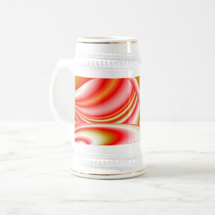 Love and Gold Abstract 3D Rainbowart Beer Stein