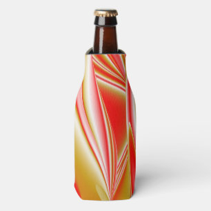 Love and Gold Abstract 3D Rainbowart Bottle Cooler