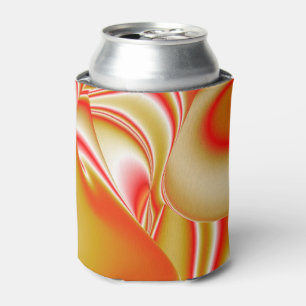 Love and Gold Abstract 3D Rainbowart Can Cooler