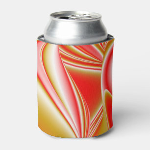Love and Gold Abstract 3D Rainbowart Can Cooler