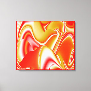 Love and Gold Abstract 3D Rainbowart Canvas Print