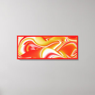 Love and Gold Abstract 3D Rainbowart Canvas Print