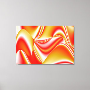 Love and Gold Abstract 3D Rainbowart Canvas Print