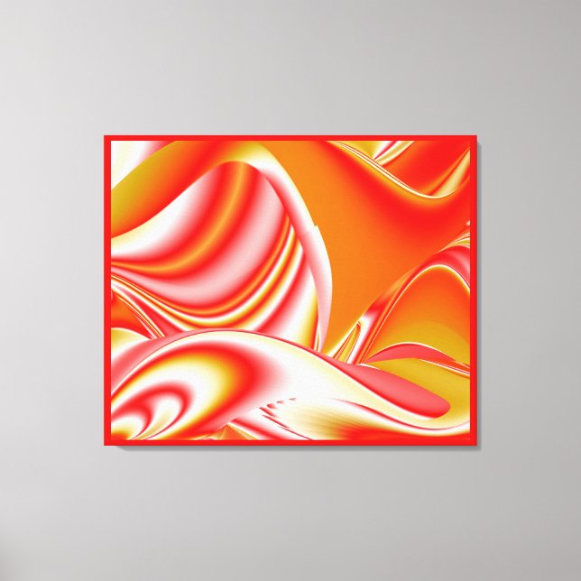 Love and Gold Abstract 3D Rainbowart Canvas Print (Front)
