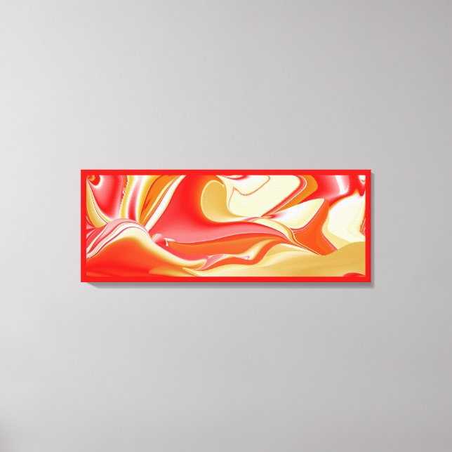 Love and Gold Abstract 3D Rainbowart Canvas Print (Front)