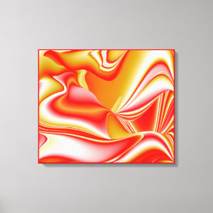 Love and Gold Abstract 3D Rainbowart Canvas Print