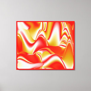 Love and Gold Abstract 3D Rainbowart Canvas Print
