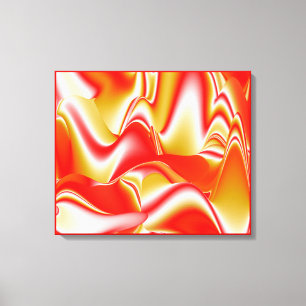 Love and Gold Abstract 3D Rainbowart Canvas Print
