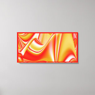 Love and Gold Abstract 3D Rainbowart Canvas Print