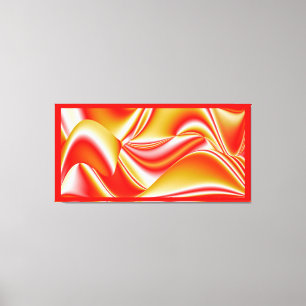 Love and Gold Abstract 3D Rainbowart Canvas Print