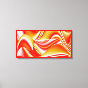 Love and Gold Abstract 3D Rainbowart Canvas Print