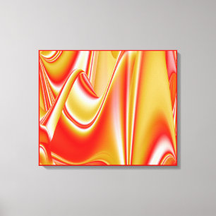 Love and Gold Abstract 3D Rainbowart Canvas Print