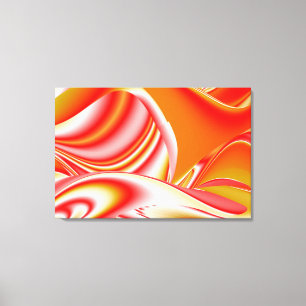 Love and Gold Abstract 3D Rainbowart Canvas Print