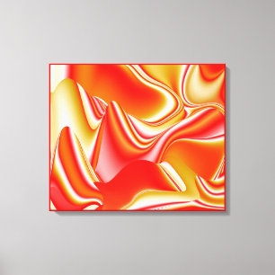 Love and Gold Abstract 3D Rainbowart Canvas Print