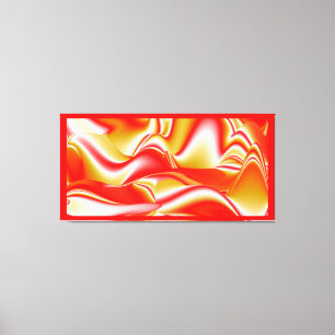 Love and Gold Abstract 3D Rainbowart Canvas Print