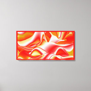 Love and Gold Abstract 3D Rainbowart Canvas Print
