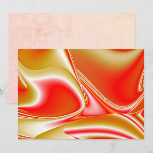 Love and Gold Abstract 3D Rainbowart Card