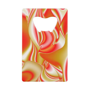 Love and Gold Abstract 3D Rainbowart Credit Card Bottle Opener