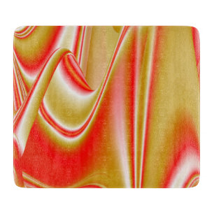 Love and Gold Abstract 3D Rainbowart Cutting Board