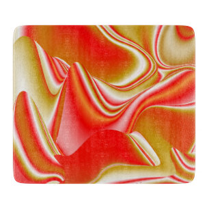 Love and Gold Abstract 3D Rainbowart Cutting Board