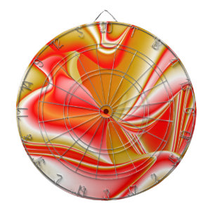 Love and Gold Abstract 3D Rainbowart Dartboard