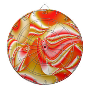 Love and Gold Abstract 3D Rainbowart Dartboard
