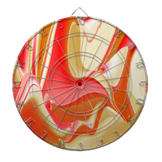 Love and Gold Abstract 3D Rainbowart Dartboard