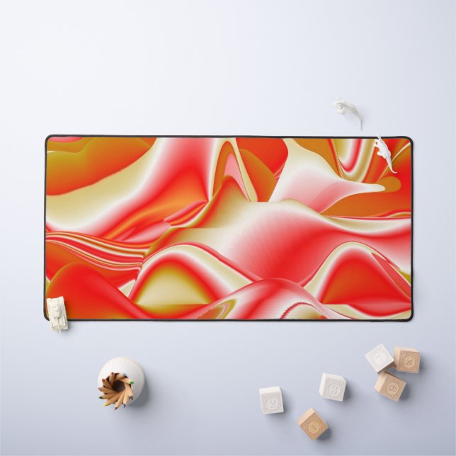 Love and Gold Abstract 3D Rainbowart Desk Mat (Kids Table)