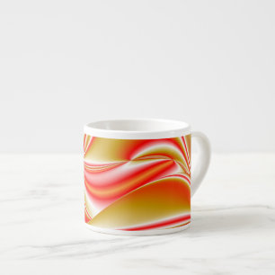 Love and Gold Abstract 3D Rainbowart Espresso Cup