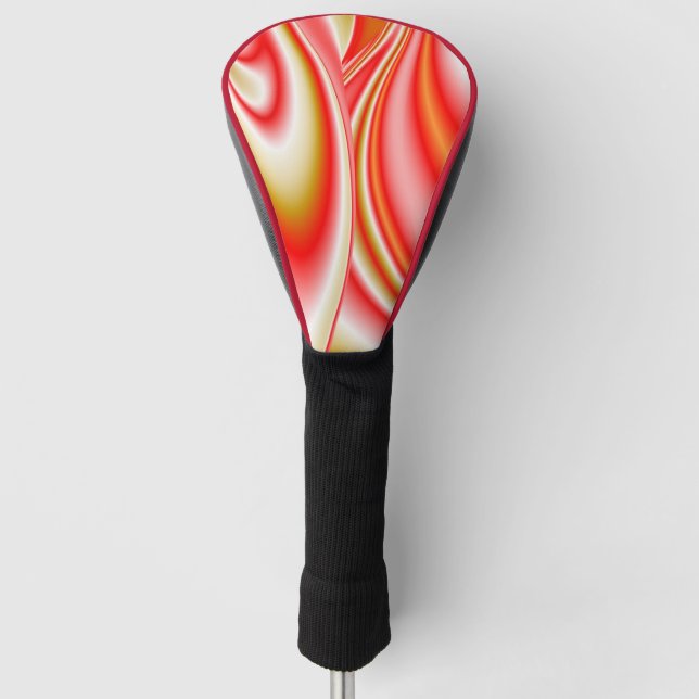 Love and Gold Abstract 3D Rainbowart Golf Head Cover (Front)