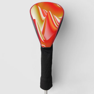 Love and Gold Abstract 3D Rainbowart Golf Head Cover