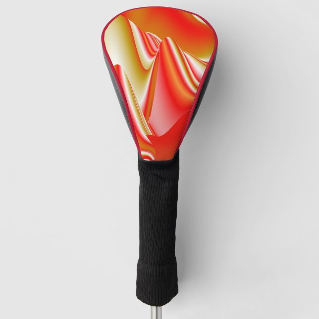 Love and Gold Abstract 3D Rainbowart Golf Head Cover (Front)