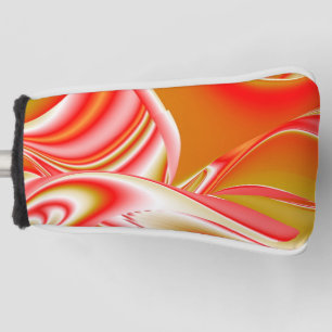 Love and Gold Abstract 3D Rainbowart Golf Head Cover