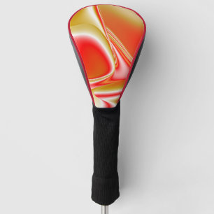 Love and Gold Abstract 3D Rainbowart Golf Head Cover