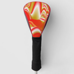 Love and Gold Abstract 3D Rainbowart Golf Head Cover