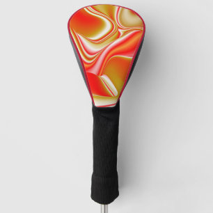 Love and Gold Abstract 3D Rainbowart Golf Head Cover