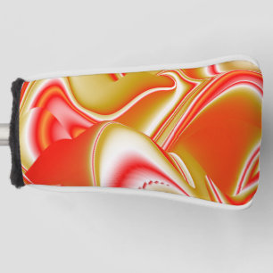 Love and Gold Abstract 3D Rainbowart Golf Head Cover