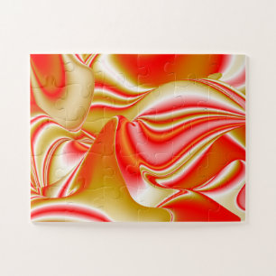 Love and Gold Abstract 3D Rainbowart Jigsaw Puzzle